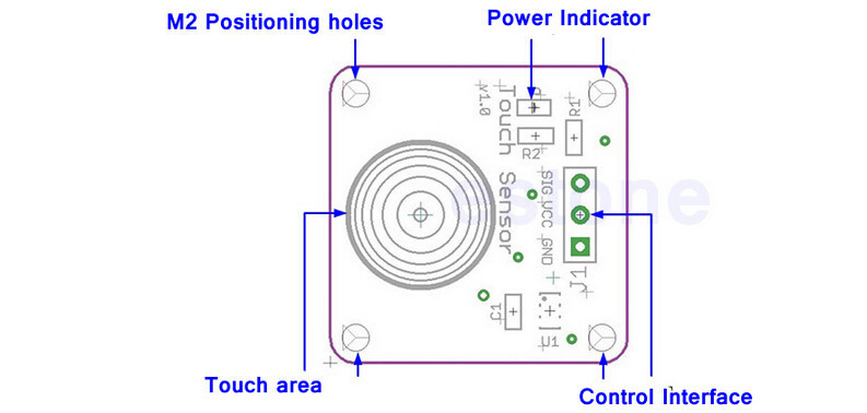 Sensor botão chave de toque capacitivo Touch TTP223B