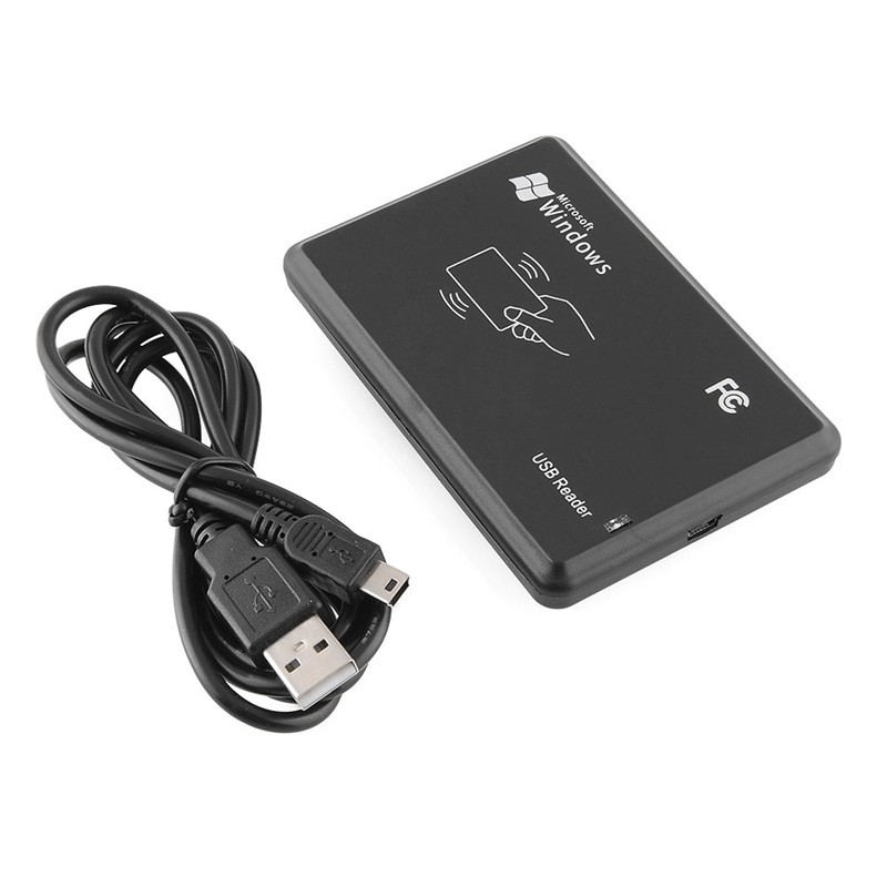 Leitor Rfid 125 Khz 4100 Usb Plug And Play com Cabo USB e dois cartões RFID EM4100