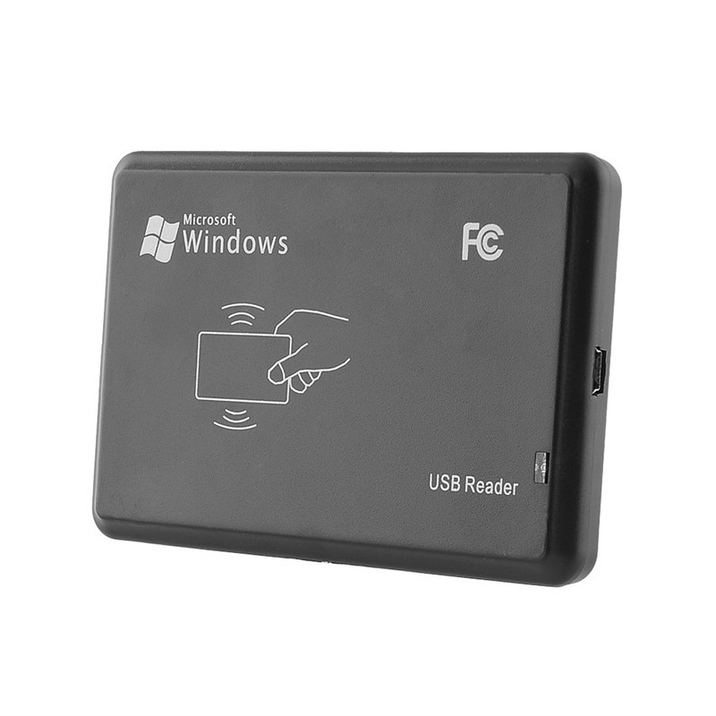 Leitor Rfid 125 Khz 4100 Usb Plug And Play com Cabo USB e dois cartões RFID EM4100