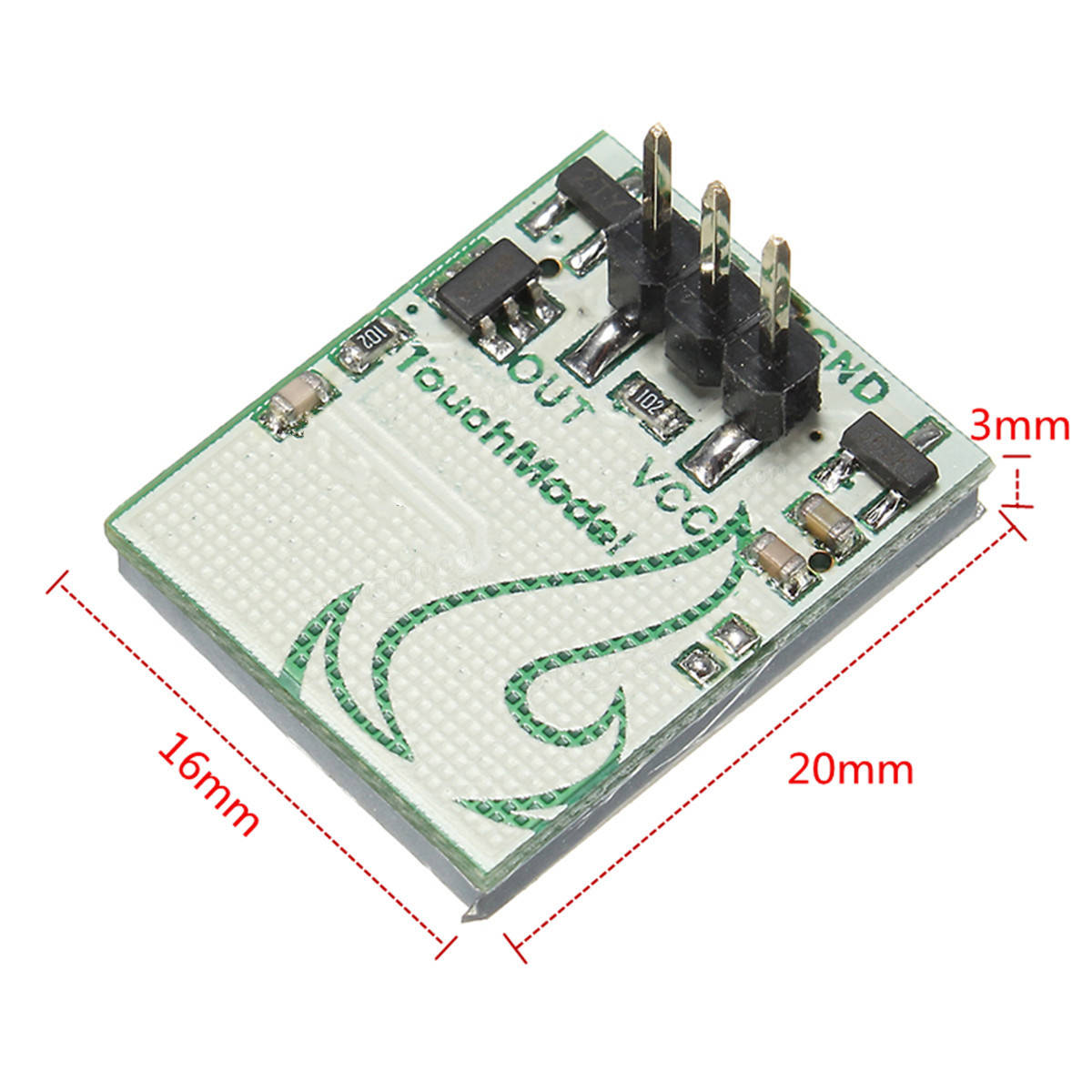 Sensor Botão Touch Capacitivo HTTM Touch Model Com Led Azul