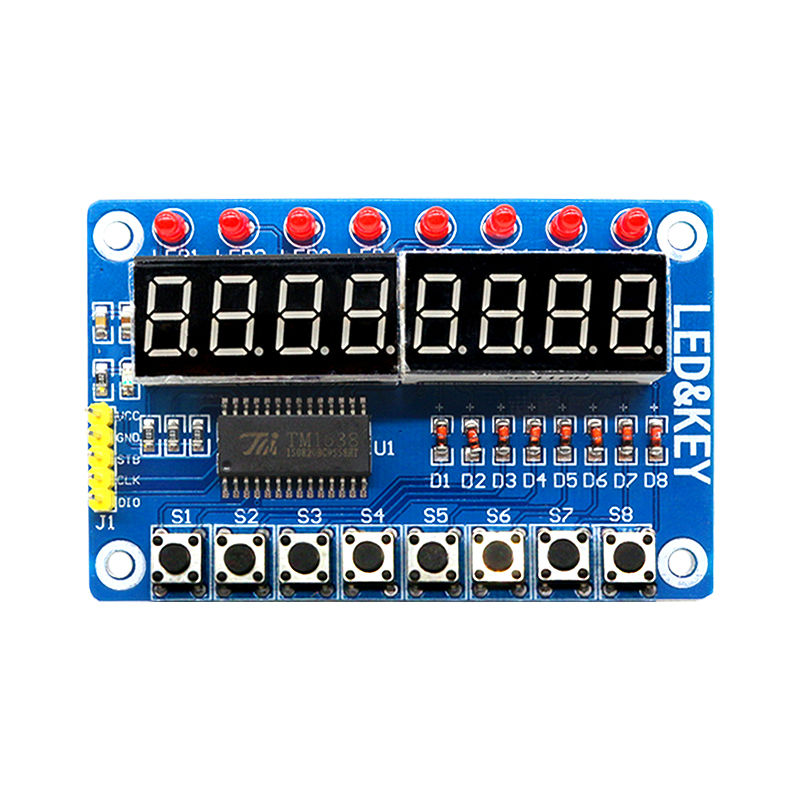 Display 7 Segmentos 8x7 TM1638 Keyled com botões programáveis + cabo