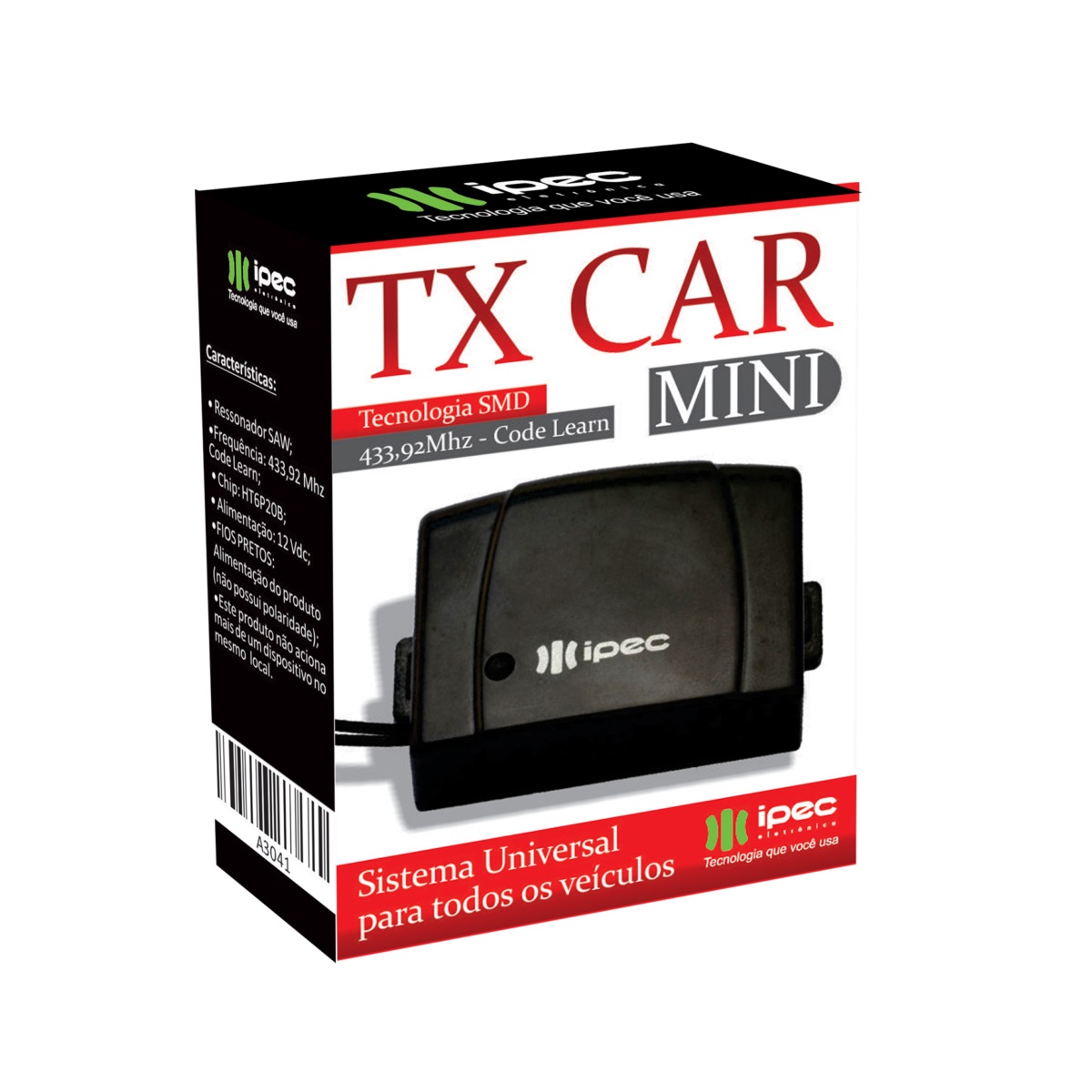 TX CAR MINI 433mhz Learning Code IPEC - Serve para PPA, RCG, Garen