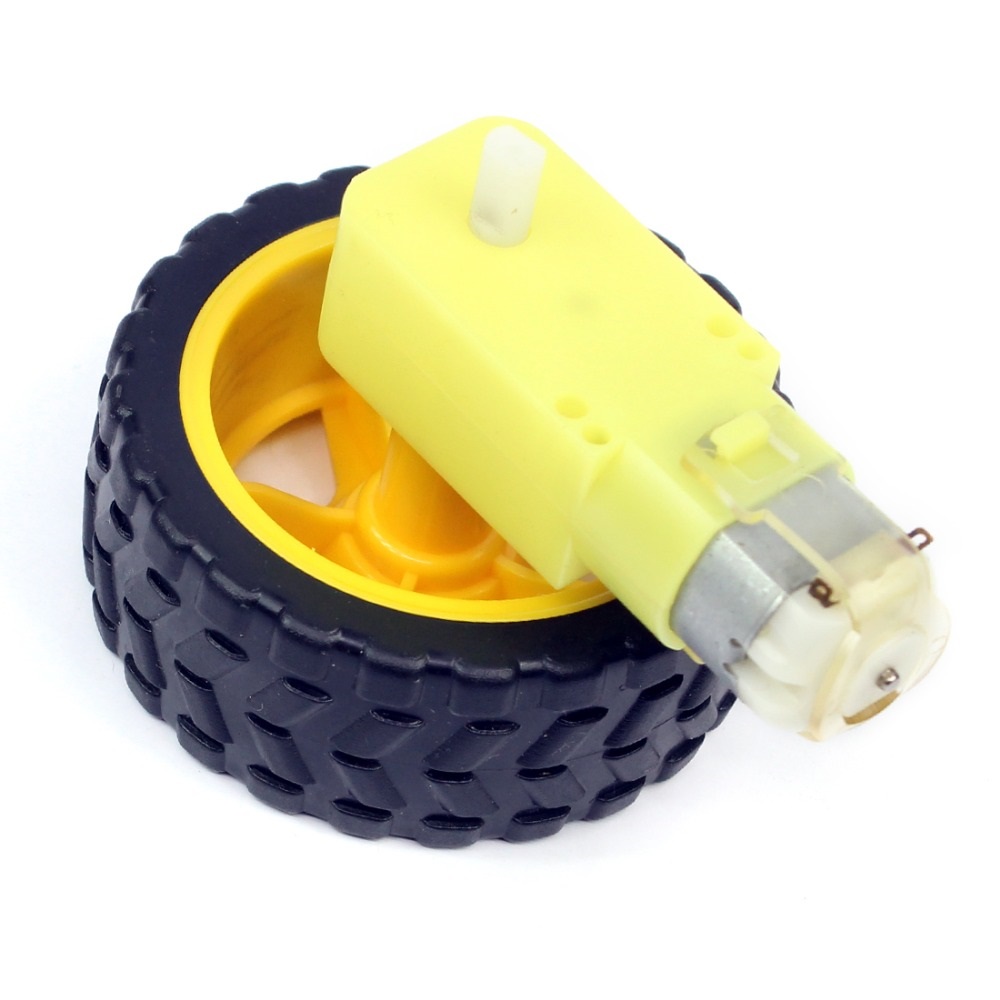 KIT Roda 68mm + motor 3-6V com caixa de redução 48:1