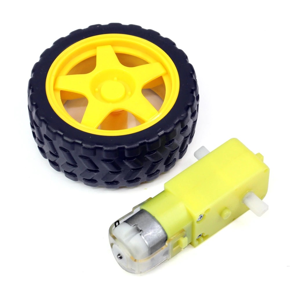 KIT Roda 68mm + motor 3-6V com caixa de redução 48:1