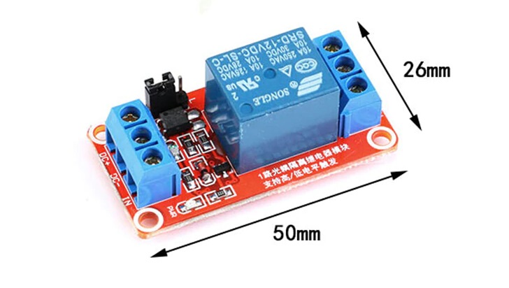Módulo relê 1 canal 5V 10A acionamento nível alto e nível baixo