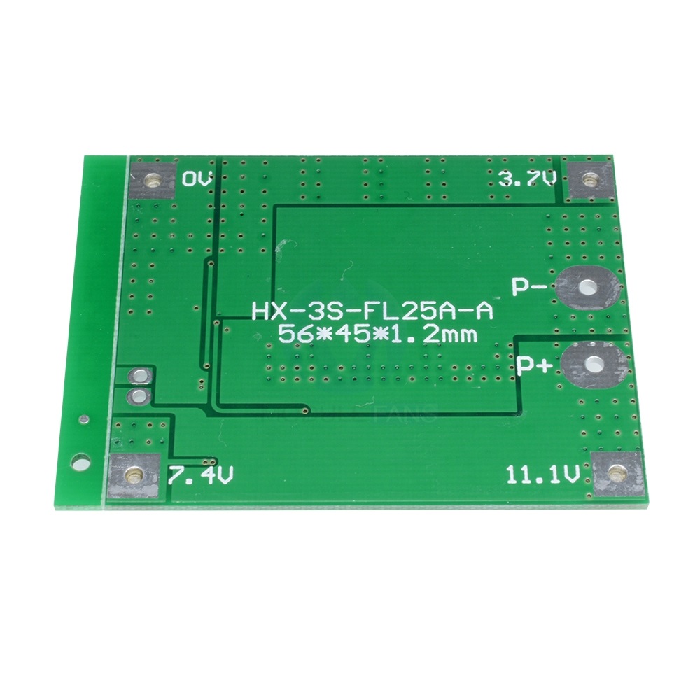 Módulo proteção BMS 3S 25A para 3 Baterias Lítio 18650 HX-3S-FL25A-A