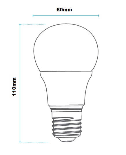 KIT 6 x Lâmpada Pera LED Bulbo A60 9W 6500K bivolt Branco frio E-27 AVANT