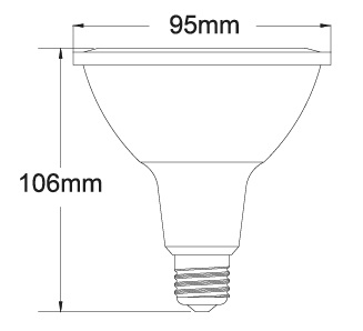 Lâmpada LED PAR30 Dimerizável 220V 9W 6500K Branco frio E27 Galaxy LED