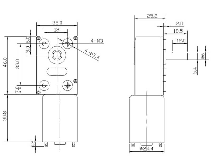 Motor 12V DC CC com caixa de redução reversível 3RPM 16Kgf.cm