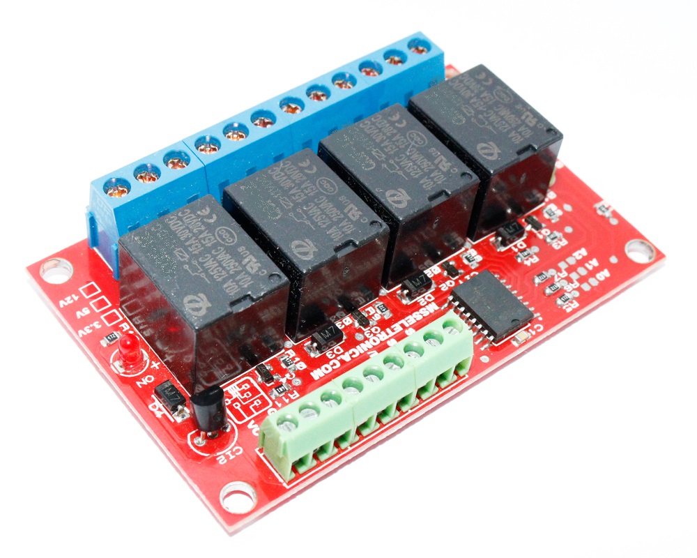 Módulo Relê serial I2C 4 canais 3.3V com PCF8574 - MR04I2C