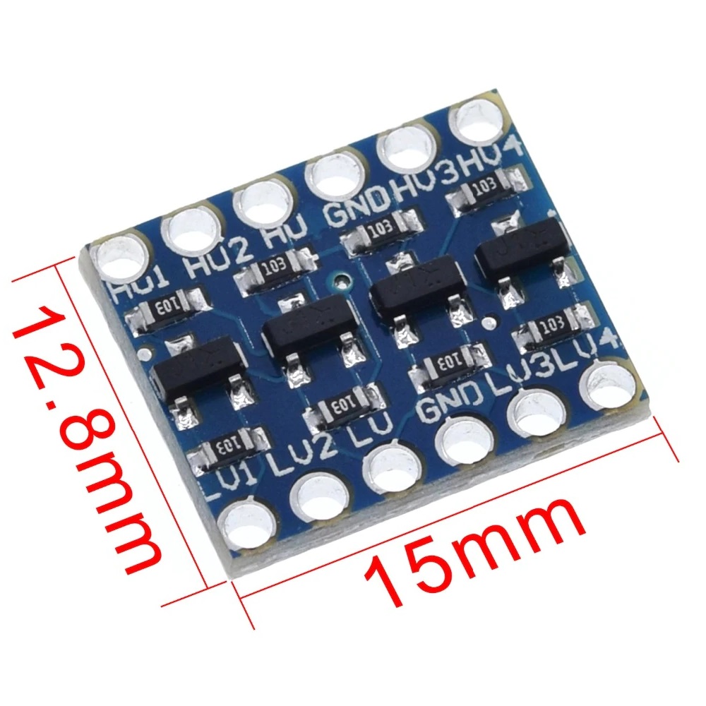 Kit 10 x Módulo conversor de nível lógico bidirecional I2C de 4 canais 5V - 3.3V