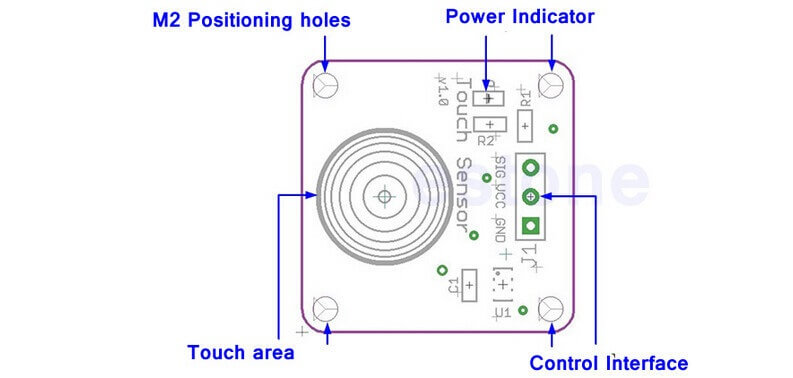 Kit 5x Sensor botão chave de toque capacitivo Touch TTP223B