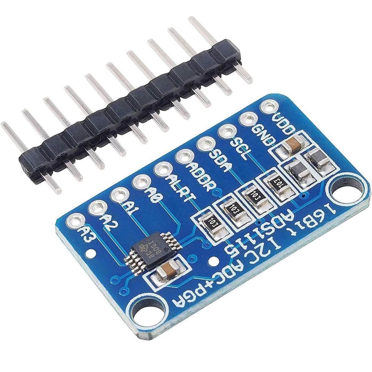 Módulo conversor analógico para digital 16bits I2C 4 canais ADS1115