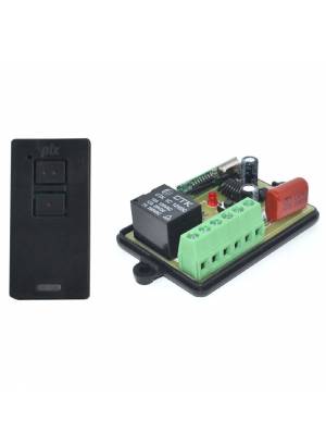 Controle remoto 2 botões + Módulo relê 1 canal RF 433Mhz BIVOLT 127V 220V com entrada para interr...