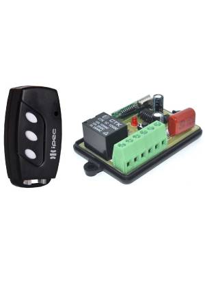 Controle remoto 3 botões + Módulo relê 1 canal RF 433Mhz 12Vdc RL01A-12 com entrada para interrup...