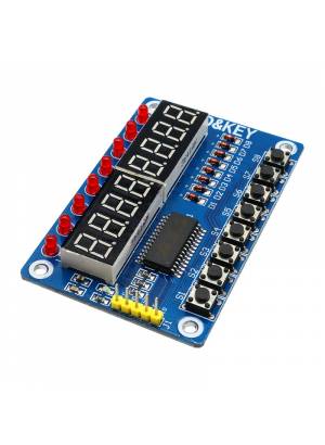 Display 7 Segmentos 8x7 TM1638 Keyled com botões programáveis + cabo