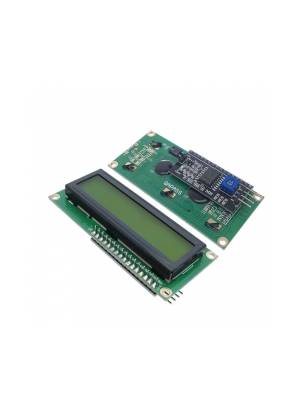 Display de LCD 16x2 I2C com Backlight verde escrita preta