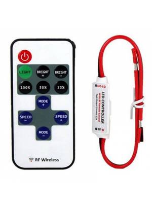 Dimmer com controle remoto RF433Mhz para fita de LED 12V e 24V