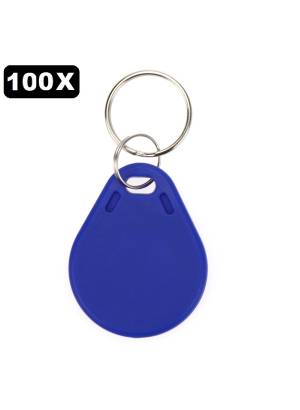 Kit 100x TAG chaveiro RFID mifare 13.56Mhz Azul