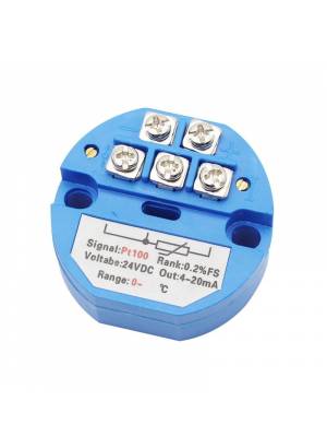 Módulo conversor transmissor temperatura PT100 para 4-20mA faixa 0 a 600ºC