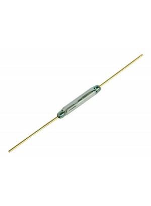 Sensor magnético reed switch normal aberto NA 2x14mm Dourado