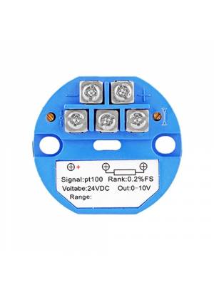 Módulo conversor transmissor temperatura PT100 para 0-10V faixa 0 a 300ºC