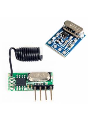 Kit módulo RF de 433Mhz Superheterodino - Par TX e RX - Transmissor e Receptor