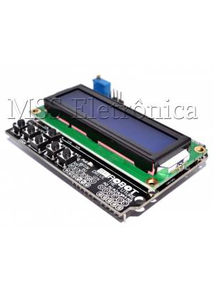 Arduino LCD keypad shield LCD 16x2 com teclado e código exemplo para Arduino