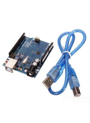 Placa Arduino UNO R3 RV3 SMD Atmega328 versão SMD + Cabo USB