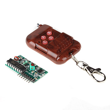 Controle Remoto RF 315Mhz / 433Mhz 4 Canais + Receptor com SC2272 e SC2262 - Ideal para Arduino e PI...