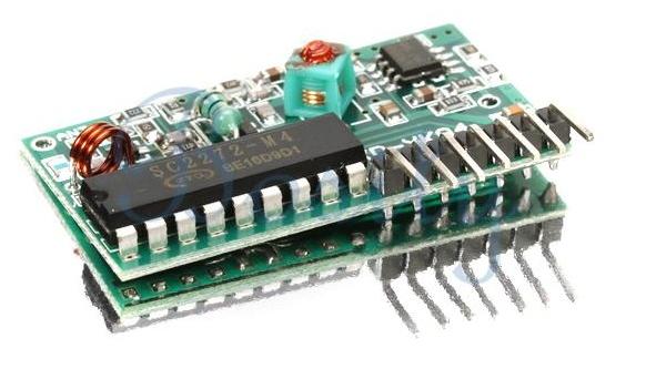 Controle Remoto RF 315Mhz / 433Mhz 4 Canais + Receptor com SC2272 e SC2262 - Ideal para Arduino e PI...