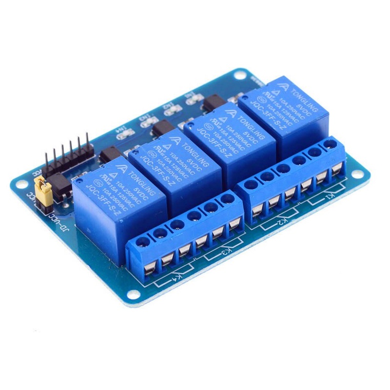 Módulo relés de 4 canais 5V 10A Optoisolado - Ideal para automação Arduino e PIC