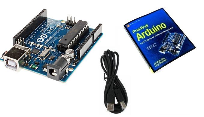 Placa Arduino UNO R3 RV3 com Atmega328 e cabo USB + Ebook