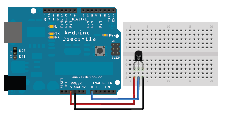 Sensor de temperatura LM35DZ com código exemplo para Arduino - Serve para PIC, Atmel e outros